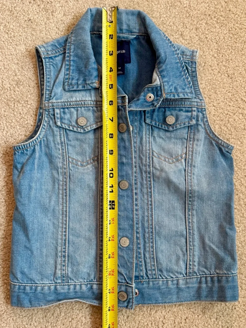 GAP Kids Girl’s Light Wash Denim Vest